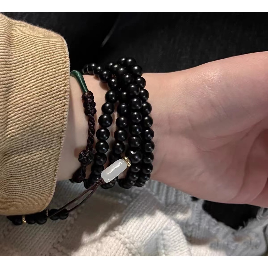 Muny Vòng Tay Chuỗi Hạt Gỗ Đàn Hương 6mm 8mm Thời Trang Cho Cặp Đôi