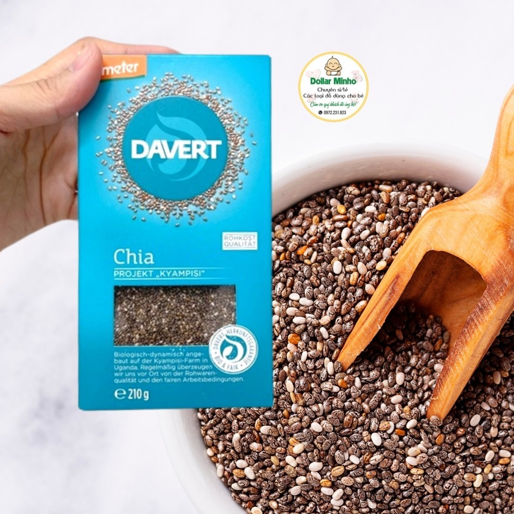 Hạt chia hữu cơ DAVERT 210g có tách lẻ 50g, 100g