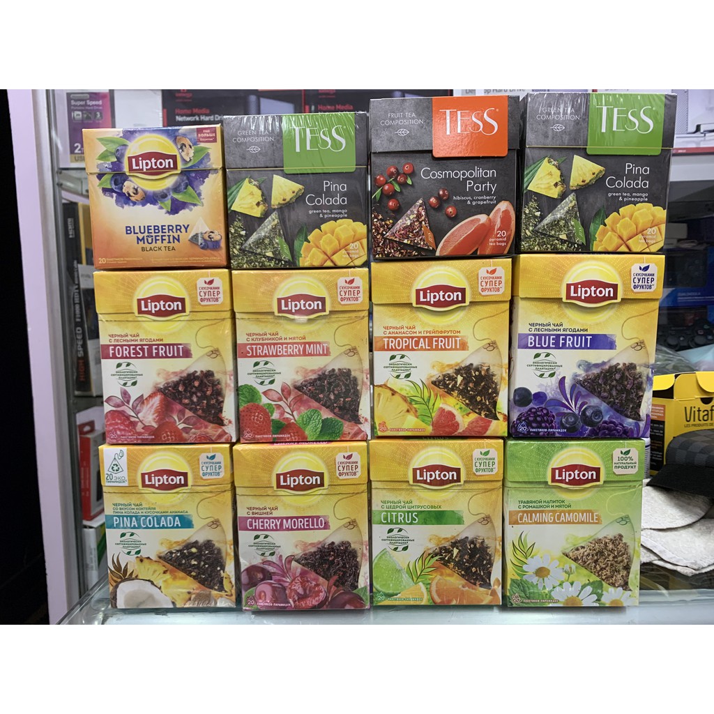 Trà Lipton Nga hộp 20 túi lọc nhiều vị date mới