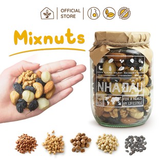 Hạt Dinh Dưỡng Mix 5 Loại Hạt Óc Chó, Hạnh Nhân, Nho Đen, Macca, Hạt Điều