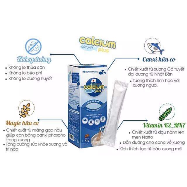 Canxi Cá Tuyết Plus Hữu Cơ
