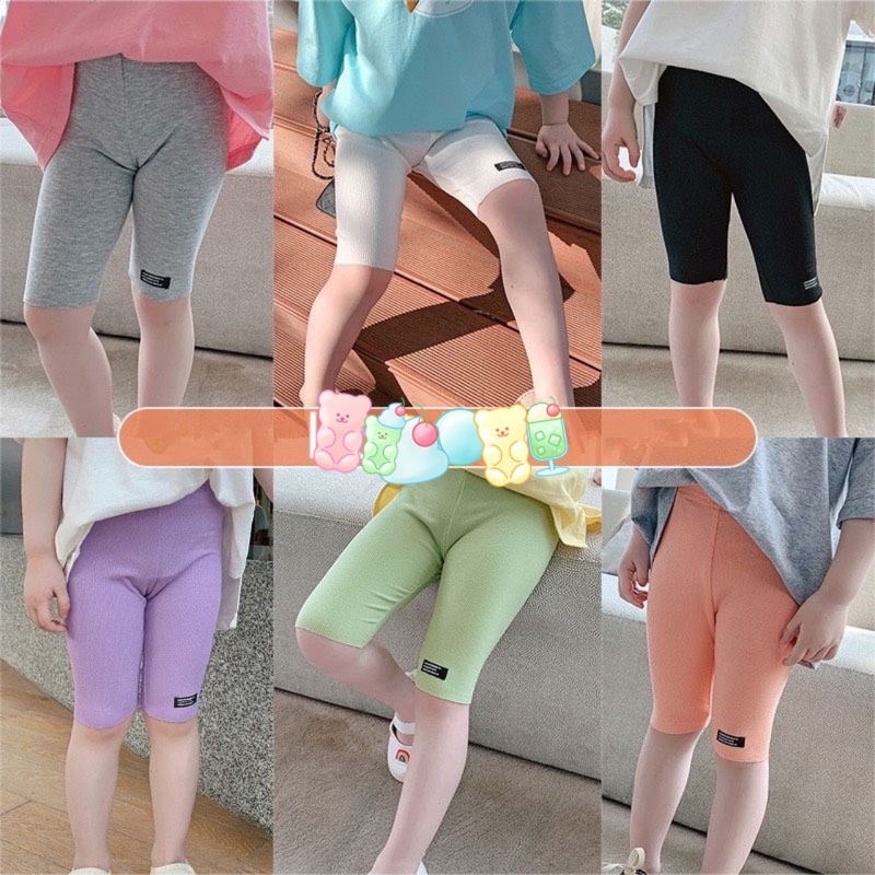 Quần legging đùi mùa hè tiện lợi cho bé, quần legging đùi bé gái siêu đẹp dễ thương