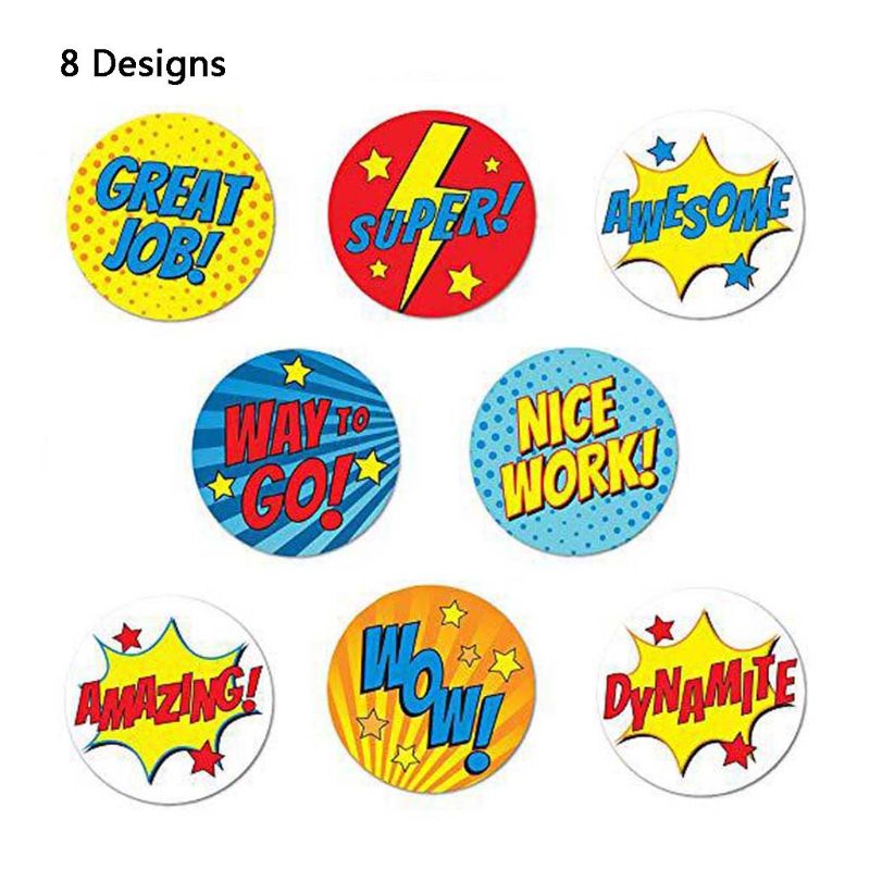 Cuộn 500 Miếng Dán Khen Thưởng Hình Động Vật Dễ Thương