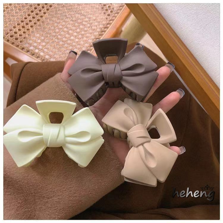 Kẹp Tóc Nơ Acrylic Kiểu Vintage Nhật Hàn Dễ Thương