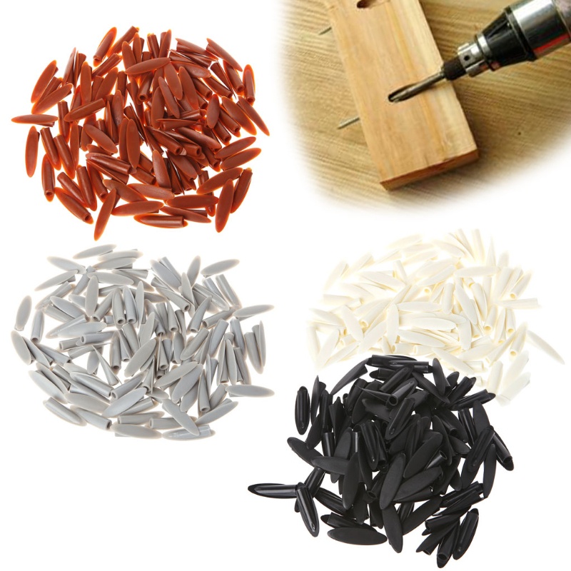 Set 100 Nút Nhựa Bịt Lỗ Ẩn Chuyên Dụng Cho Thợ Mộc Mới