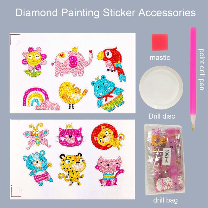 Bộ Tranh Đính Đá Tự Làm Họa Tiết Lấp Lánh Cho Bé