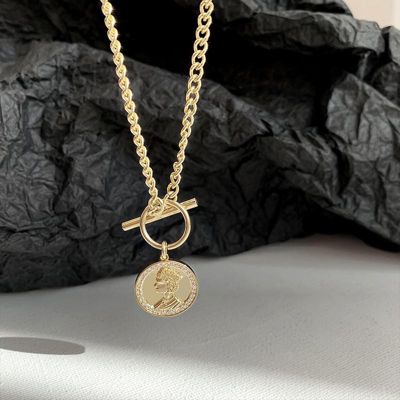 Vòng Cổ Mặt Hình Đồng Xu Độc Đáo Cá Tính B653