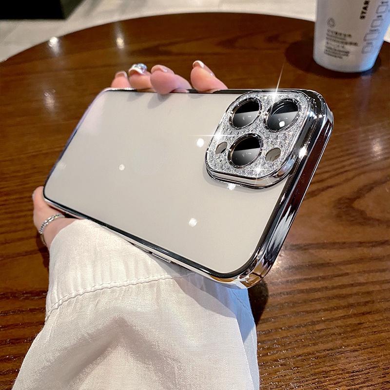 Ốp Điện Thoại Silicon Mềm Trong Suốt Chống Sốc Lấp Lánh Sang Trọng Cho iPhone 13 12 11 Pro max x xs max xr 7 8 plus se2020