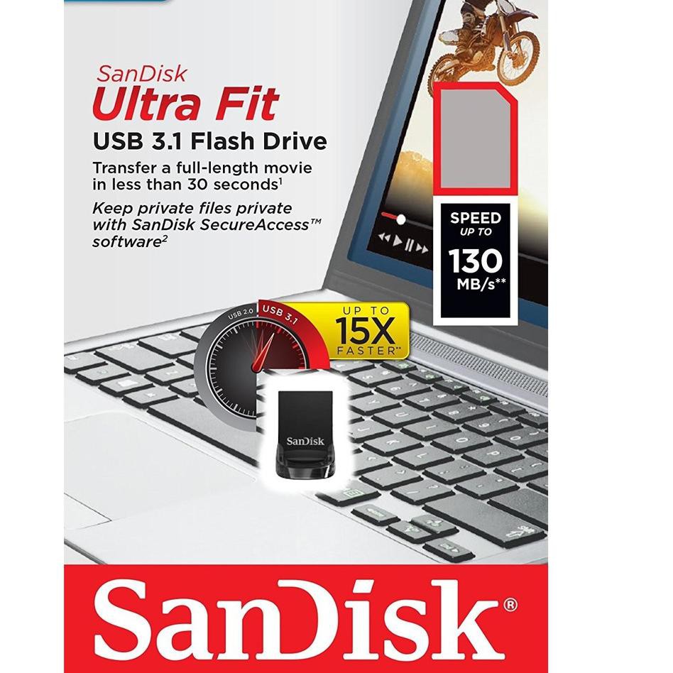 Ổ Đĩa Flash Sandisk Ultra Fit Usb 3.1 32gb Lên Đến 130mbps Cz430