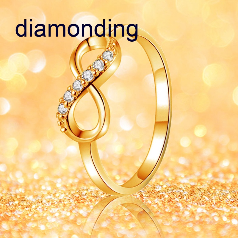Nhẫn Mạ Vàng 18k Đính Đá Tự Nhiên Thời Trang Cho Nữ