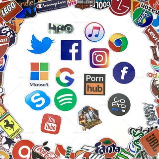 Sticker NHÃN HIỆU chống nước decal hình dán chống nước trang trí xe, laptop, nón bảo hiểm