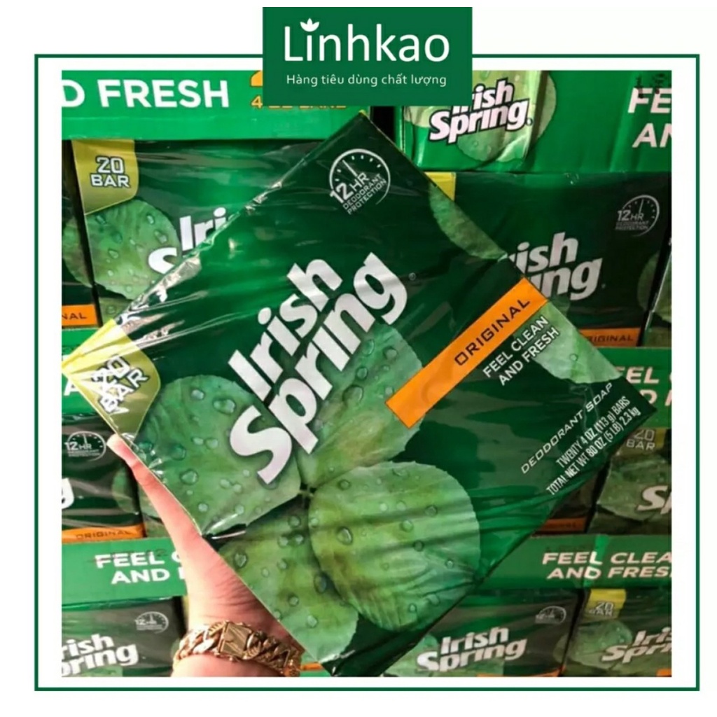 (Lốc 4) XÀ BÔNG CỤC IRISH SPRING ORIGINAL 113g
