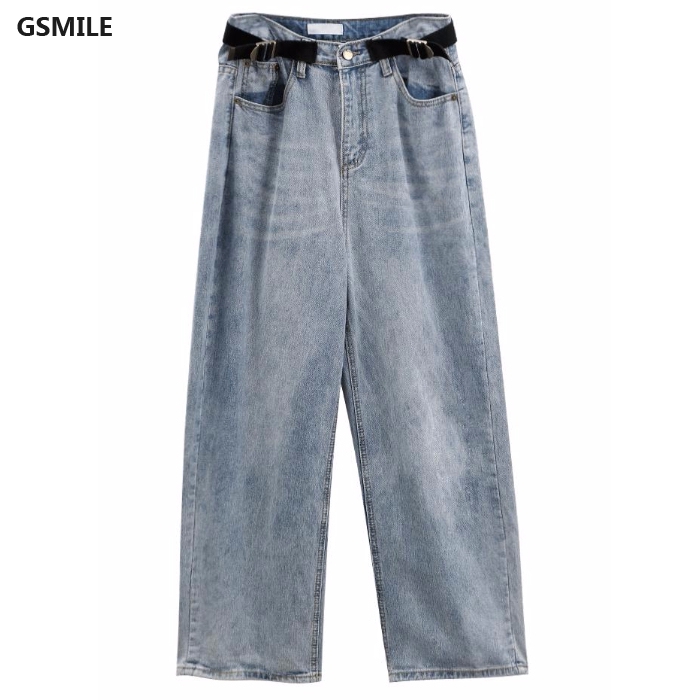 Quần jeans nữ ống rộng phong cách Hàn Quốc | BigBuy360 - bigbuy360.vn