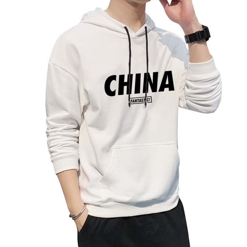 Hoodie Men's Fashion Print Hoodie Casual Loose Youth Sweater M-4XL