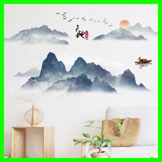 Decal dán tường phong cảnh núi non 04 QR9191