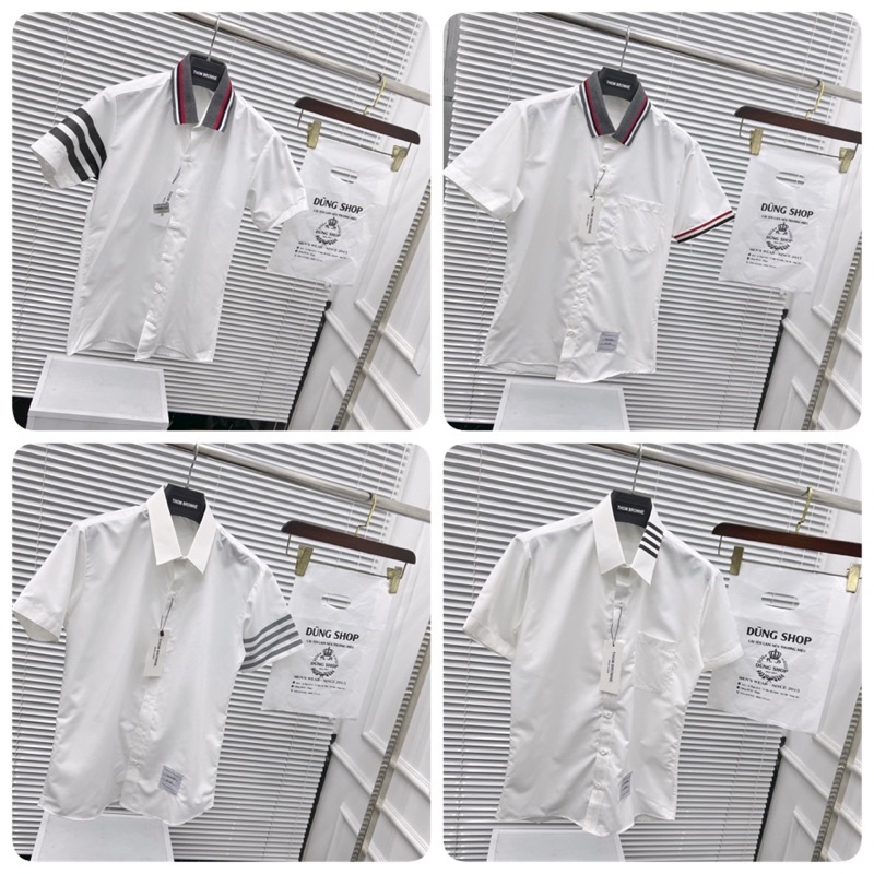 Sơ mi cộc 4 vạch tay kèm ảnh thật tại shop