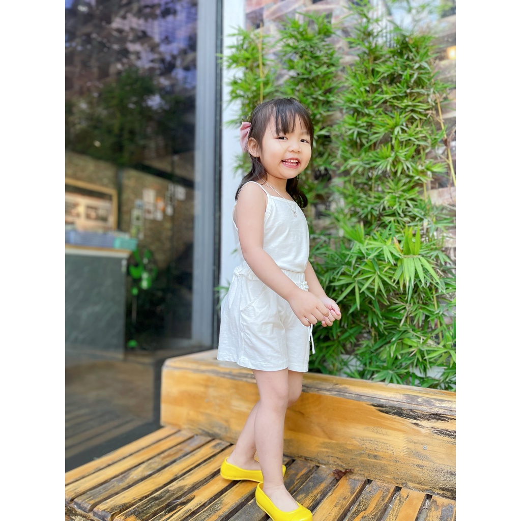 Bộ 2 Dây Cotton Xước Mềm Mại Bèo Viền Quần Dễ Thương Sofiacandy Sang Xịn Mịn Shushibaby