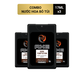Combo 3 Nước hoa bỏ túi AXE Dark Temptation 17ml/chai
