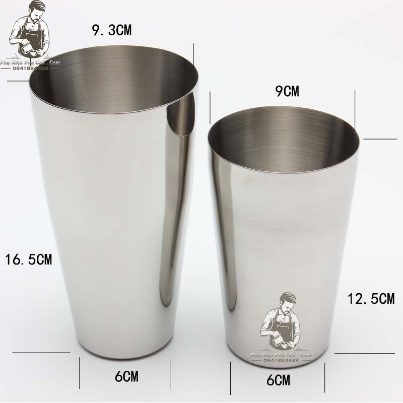 Bình Lắc Inox Hai Mảnh, Bình Lắc Pha Chế, Shaker Boston