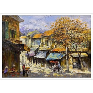 mẫu tranh đường phố cổ hà nội
