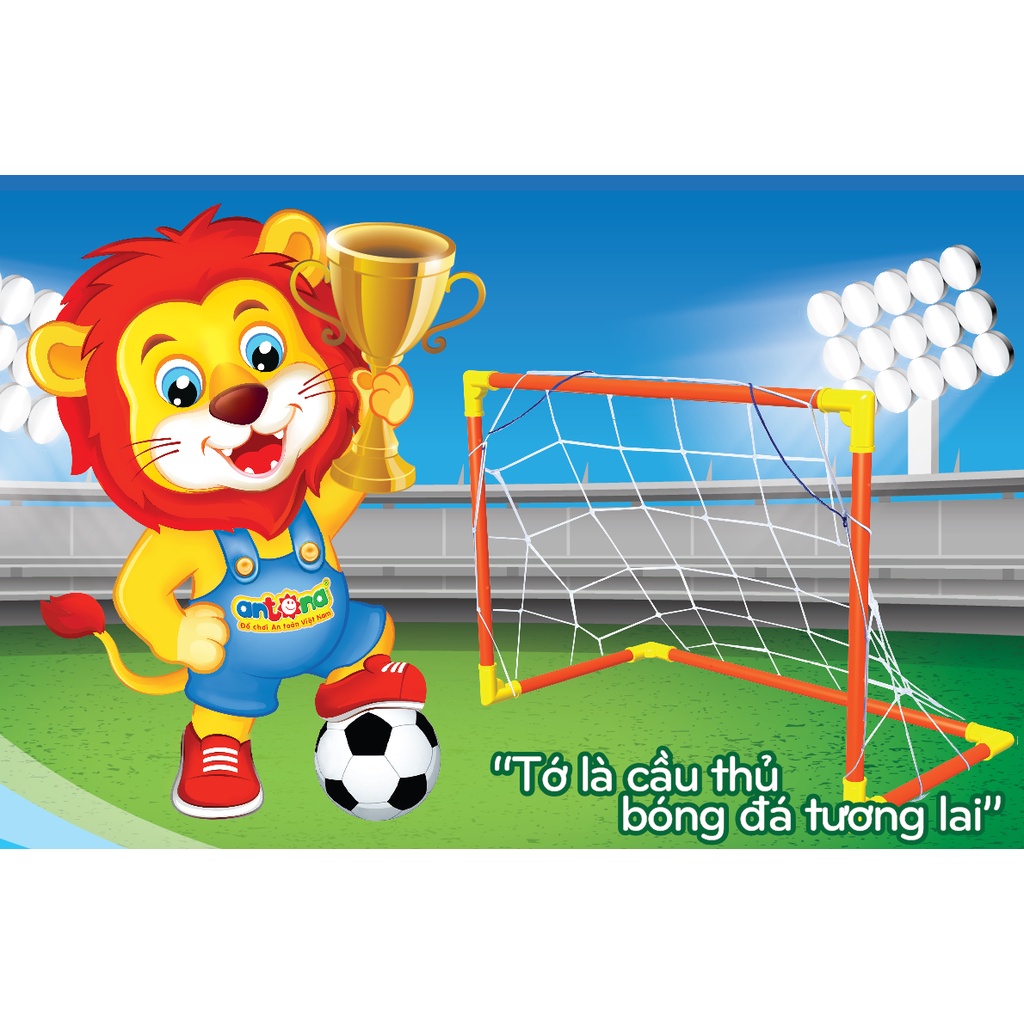 Khung Thành Bóng Đà Gấp Gọn Tiện Lợi Cho Bé Tặng Kèm Bóng Hàng Việt Nam