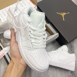 GIÀY JD1 TRẮNG FULL LOW DA THẬT LAI AU [ FREESHIP + BOX ]