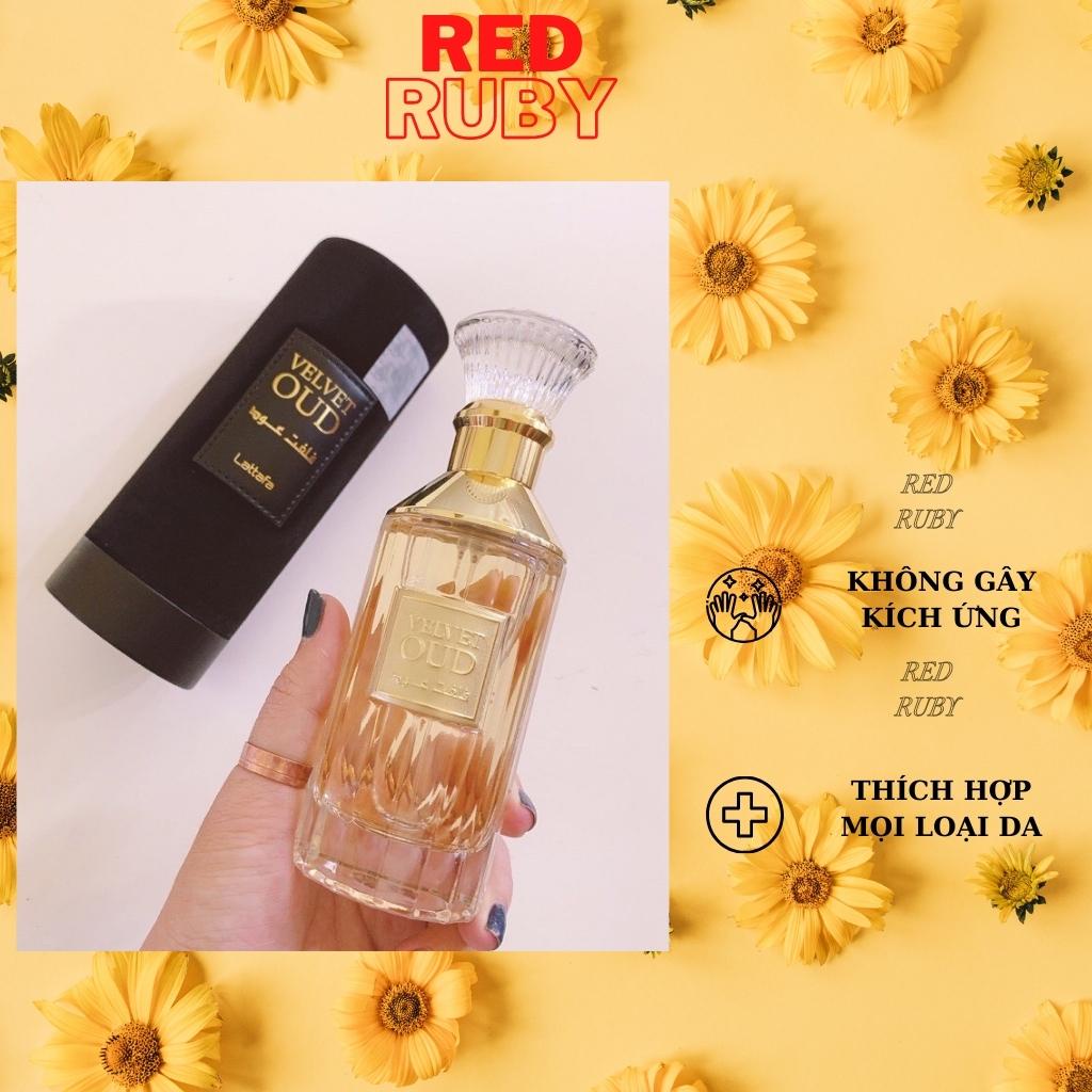 Nước Hoa Dubai Cao Cấp Velvet Oud 100ml Nồng Nàn, Cá Tính, Nam và Nữ , Red Rubby