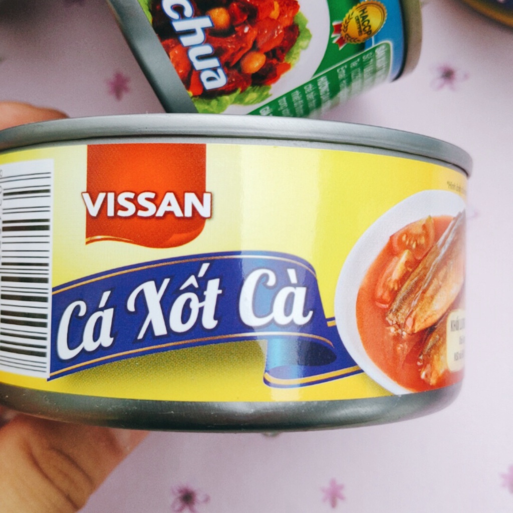 Đồ Hộp Ăn Liền Vissan Thit Lợn Hâp/ Thịt Bò Xốt Cà Chua/ Cá Ngừ Ngâm Dầu/ Cá Xốt Cà