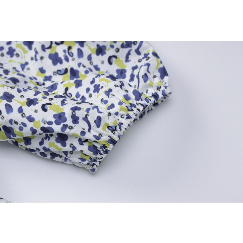 Đầm Hoa Hở Lưng Thiết Kế Xếp Ly Cột Dây Thời Trang Pháp Xinh Xắn Cho Nữ