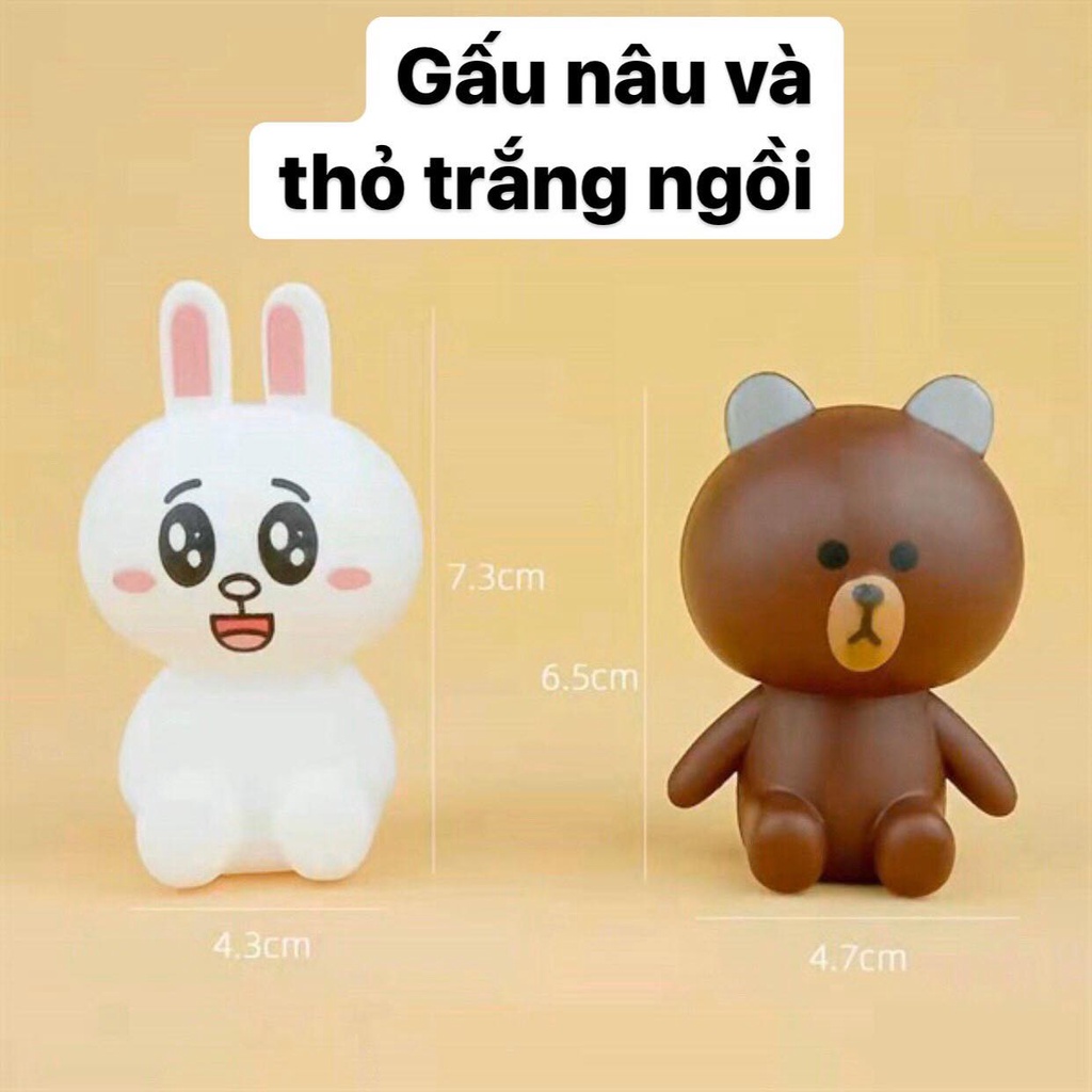 Gấu Bông Cặp Thỏ Cony Và Gấu Brown Gb12