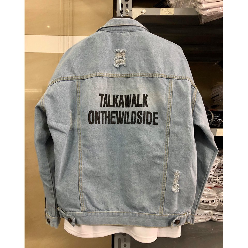 Áo Khoác JEAN XANH in TALKAWALK Unisex - Lữ khách độc hành CHI019 - Mua Ngay