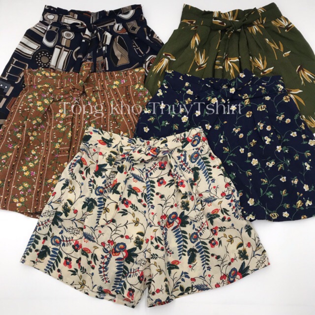 Quần short nữ nơ hoa