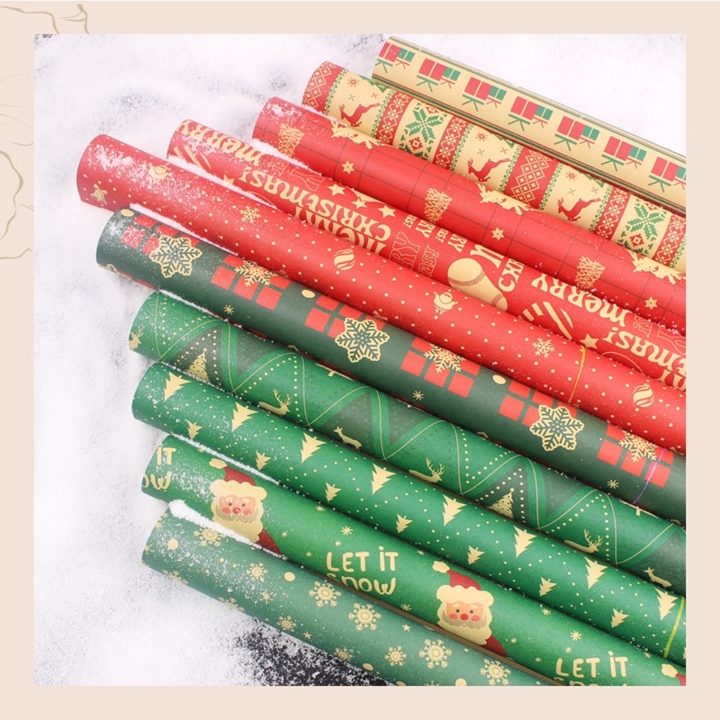 Giấy gói quà chủ đề Giáng Sinh