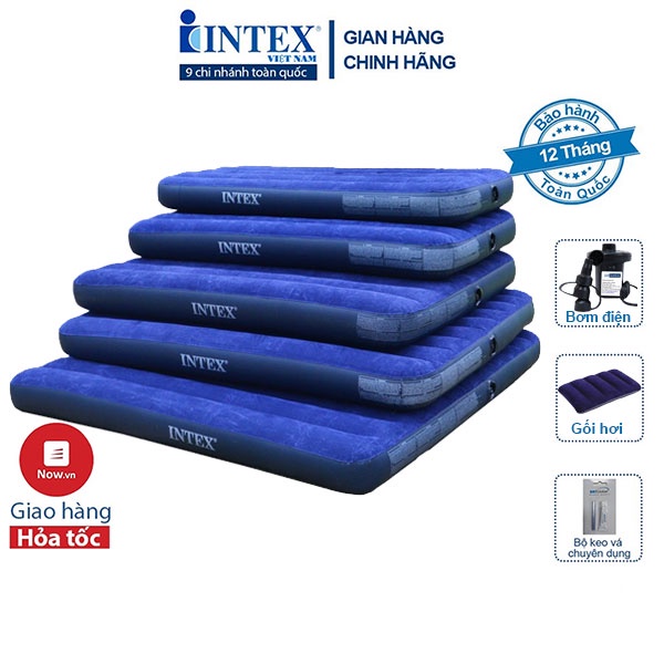 Đệm hơi đơn công nghệ mới INTEX đủ size