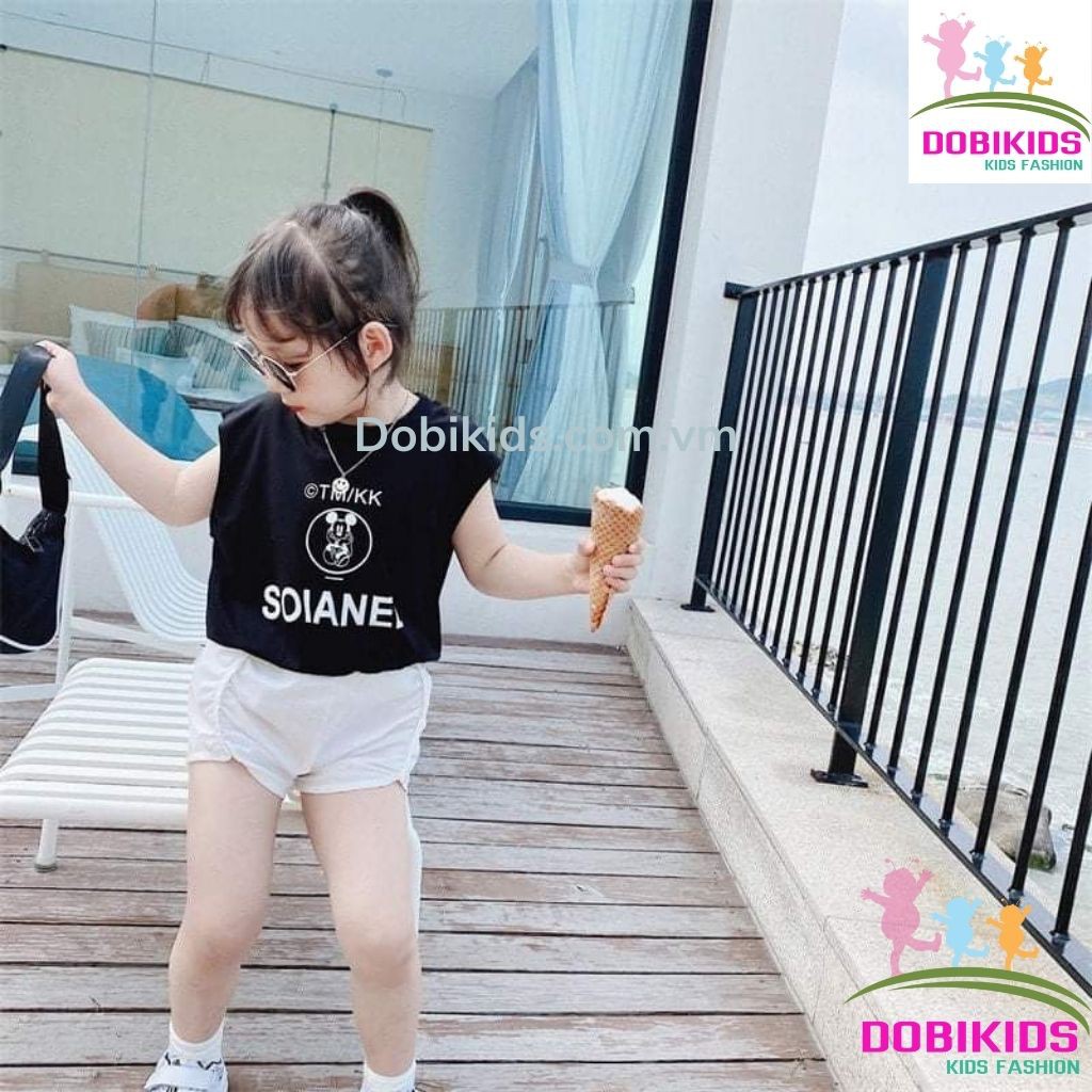 [10-35kg] Áo sát nách bé gái thun cotton SG loại 1 mềm mát chuẩn đẹp