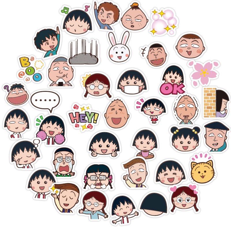 Miếng Dán Trang Trí Điện Thoại / Va Li / Điện Thoại Họa Tiết Hoạt Hình Anime Nhật Bản Dễ Thương Sáng Tạo