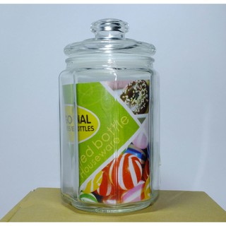 Hũ thủy tinh lục giác, 400ml, nắp thủy tinh