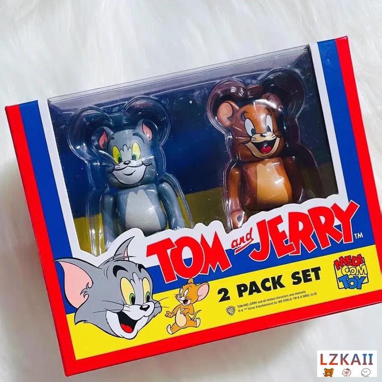 Mô hình nhân vật Bearbrick Tom và Jerry 400% 28 cm / 100% 7cm