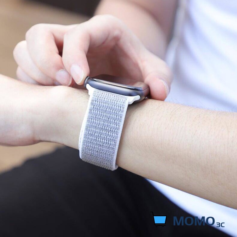 Dây đeo đồng hồ bằng nylon 45mm 44mm 40mm 42mm 41mm cho Apple Watch
