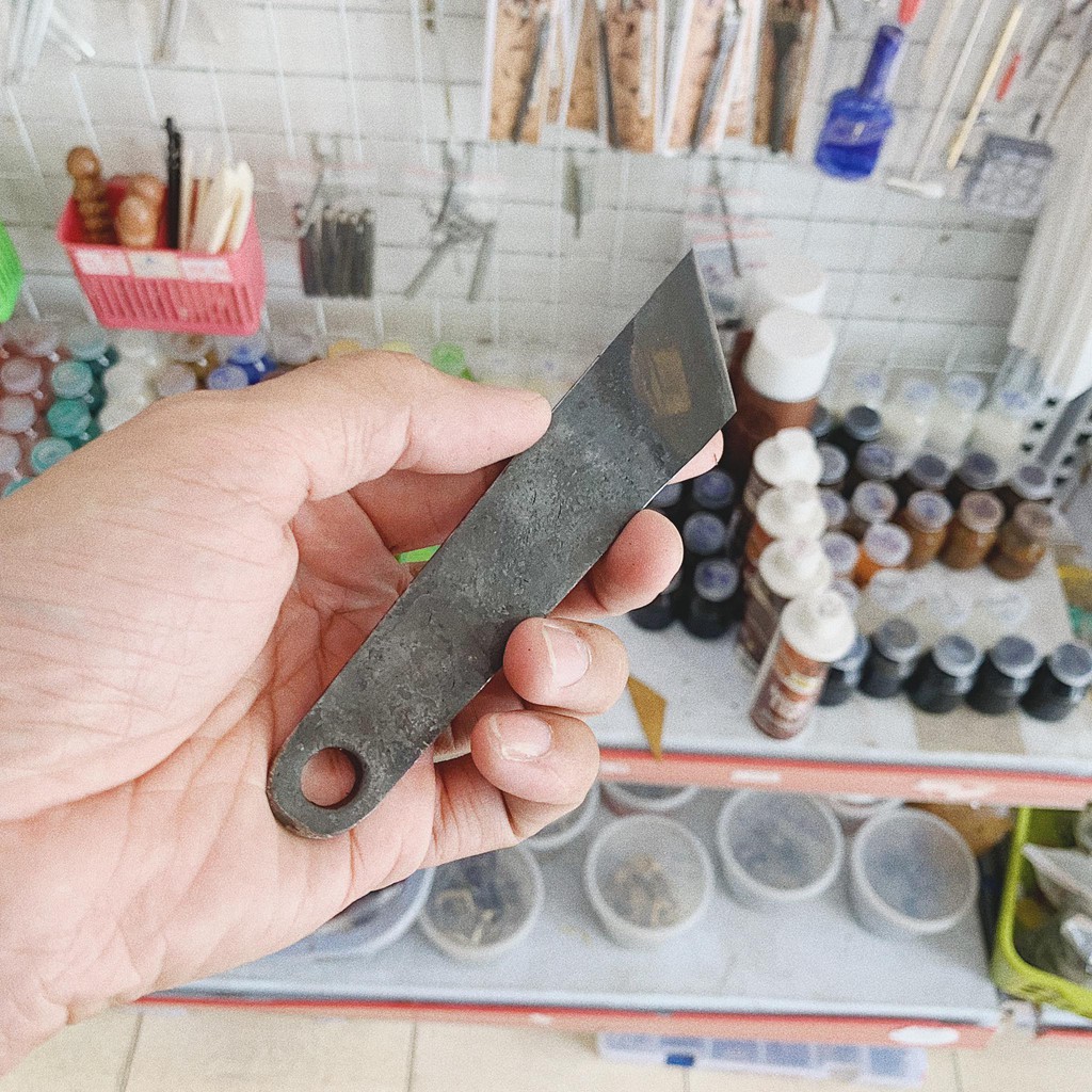[Nau Leather-Việt Nam] Dao cắt, lạng da thuộc thép nấm xupap oto