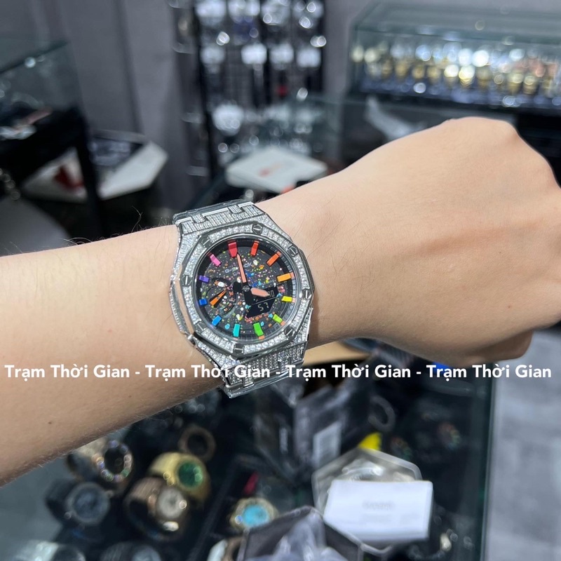 Đồng hồ nam Casio G-shock GA-2100 cầu vồng full đá thép