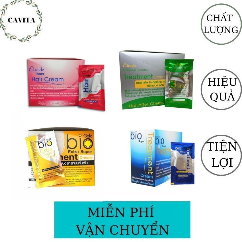 1 Gói Ủ Tóc Bio Treatment 30g Thái Lan giúp cải thiện mái tóc bồng bềnh, suôn mượt, cấp ẩm cho tóc