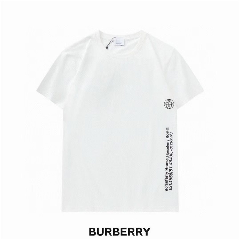 BURBERRY T-shirt with digital print on the back side, the same style for men and women