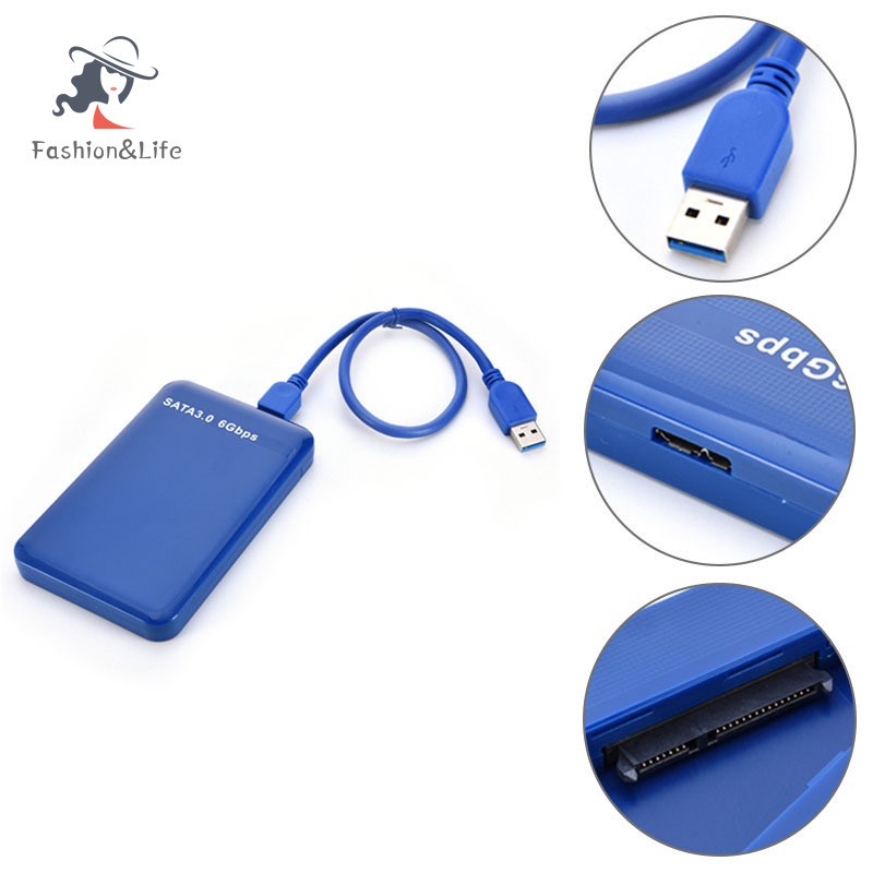 Vỏ Ổ Cứng Ngoài 2.5 Inch Usb 3.0 Sata 3tb 6gbps Hdd Ssd