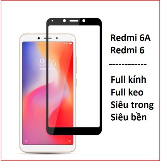 Kính cường lực 5D full keo màn hình Xiaomi Redmi 6A - Redmi 6