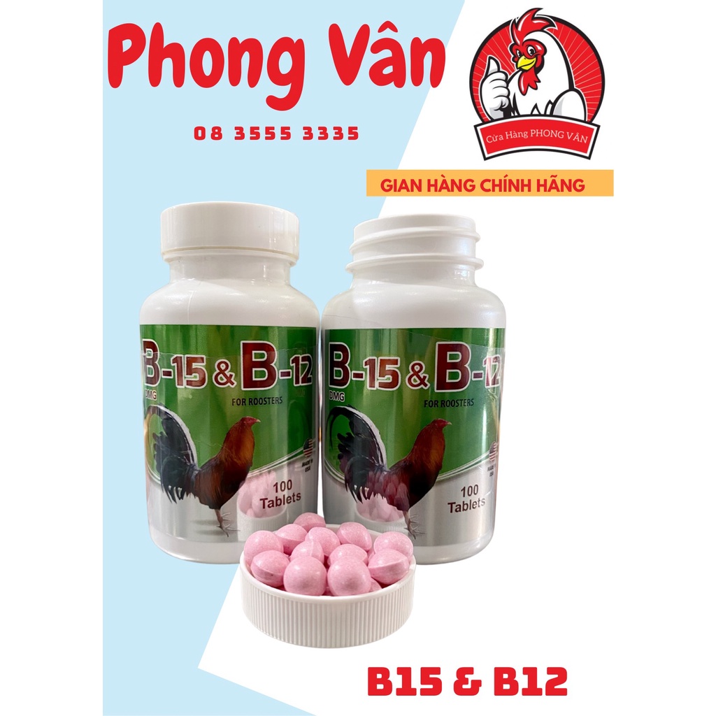 B15-B12 - THUÔC NUÔI TỐT NHẤT THỊ TRƯỜNG ĐẾN TỪ MỸ ( hộp 100 viên )