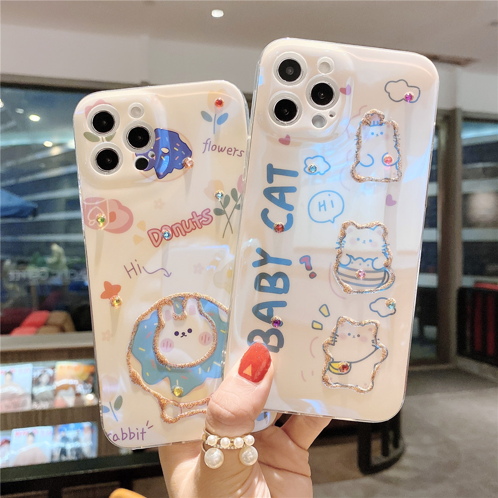 Samsung Galaxy S21 S20 FE S10 S9 Plus Note 20 Ultra 10 Pro 9 8 A72 A52 A32 A02S A12 A02 A50 A50S M02 Cute Cat's Anti-drop Mobile Phone Soft Case