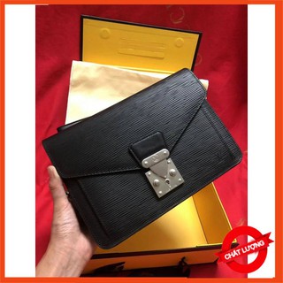 [Cao Cấp] Túi Clutch Nam L.V Cầm Tay Da Thật Full Box [Full Video Mở Hộp]