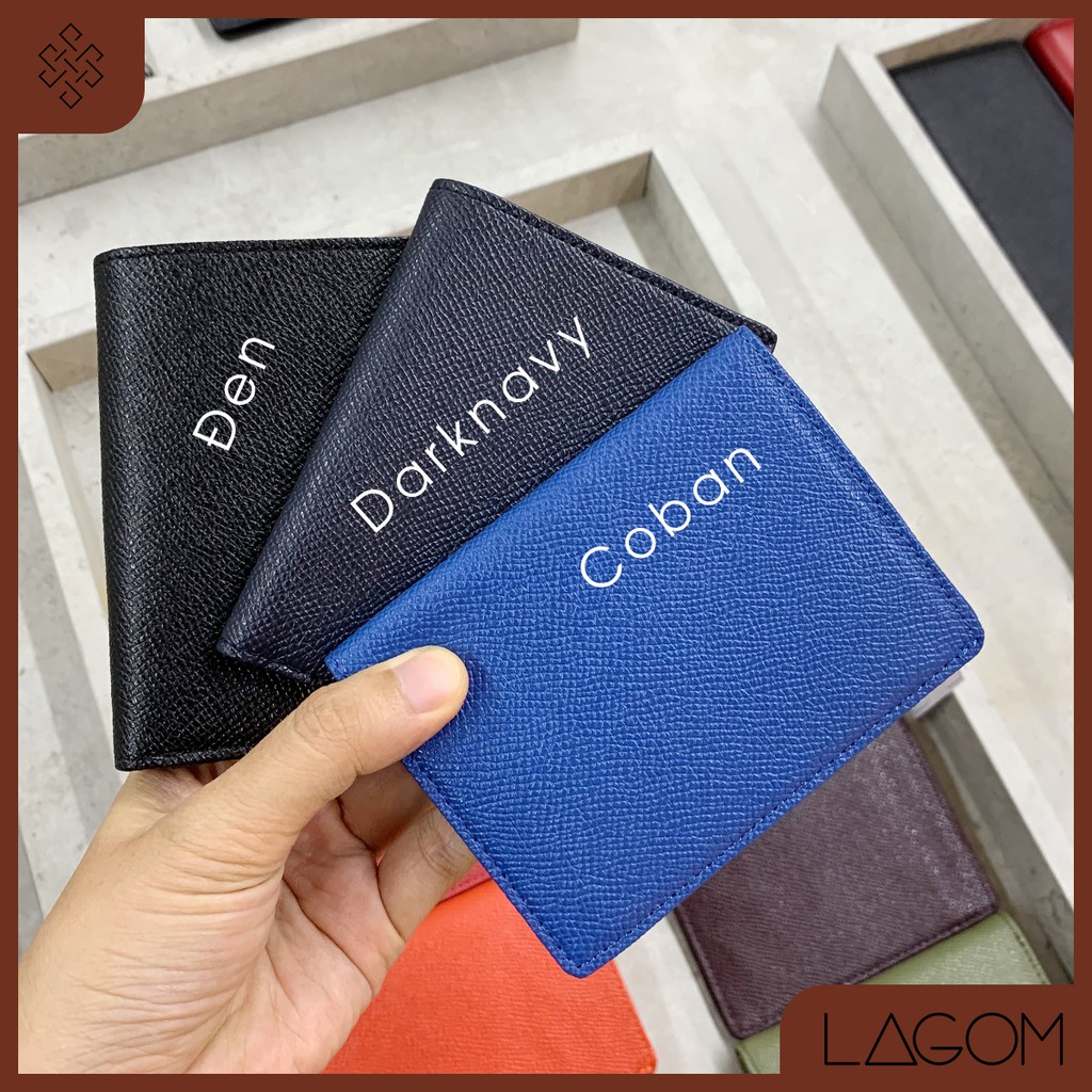 Ví Da Thật Lagom – Gập Đôi Dáng Đứng – Da Epsom Cao Cấp – Mini ID Wallet | BigBuy360 - bigbuy360.vn