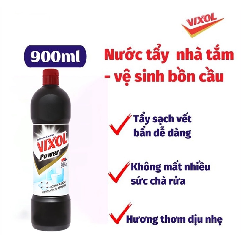 Nước Tẩy Nhà Tắm Và Bồn Cầu Vixol Oxy 900ml - Nhập khẩu Thái Lan